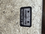 Walker Caution Hot Exhaust Decal 5805